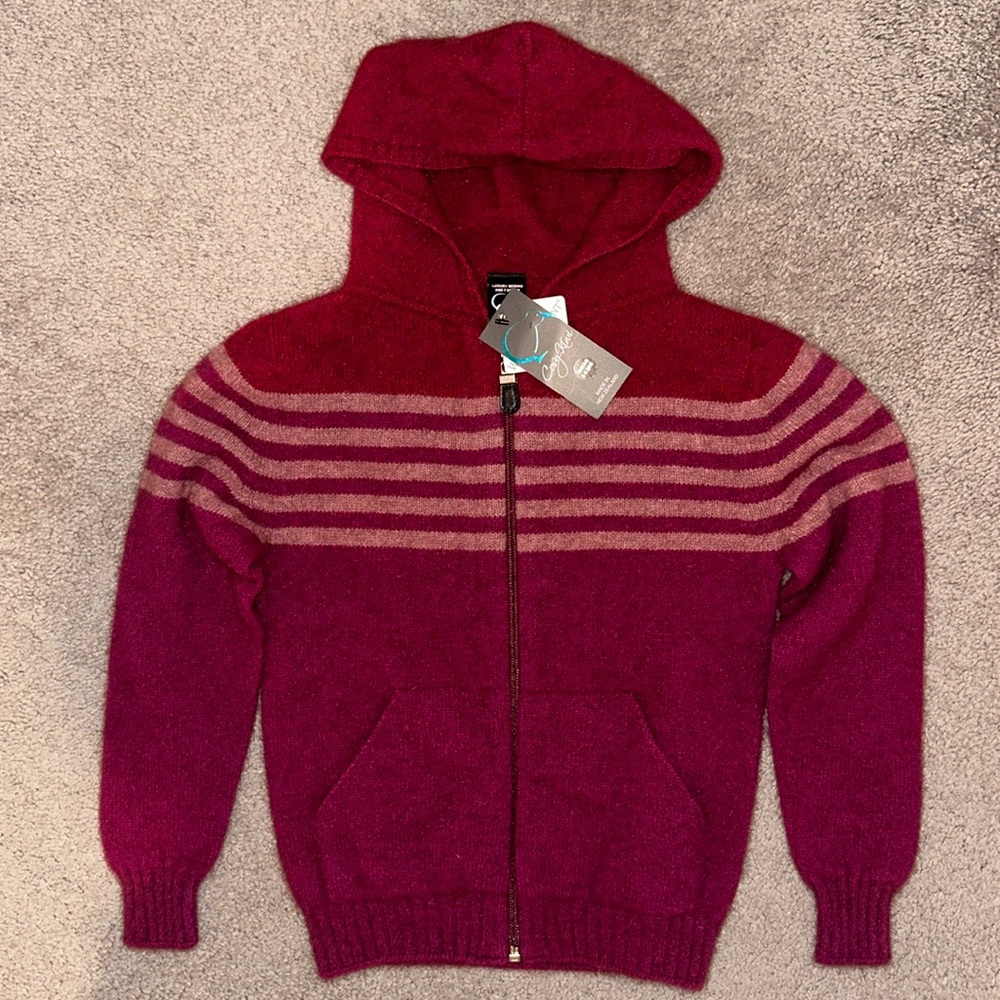 Kids Hooded Jacket - Red and Pink